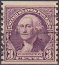 United States - 1932 - Personajes - 3 ¢ - Violeta - Estados Unidos, Characters - Scott 720 - President George Washington (22/1/1732-14/12/1799) - 0